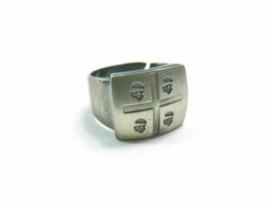 ANELLO uomo fede bandiera 4 mori bombata