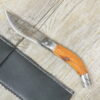 Coltello artigianale Arburesa manico in Ginepro lama forgiata da scuoio (18cm)