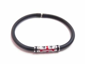 Bracciale Bandiera 4 Mori in Argento caucciù regolabile unisex