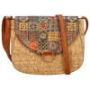 Women's natural cork handbag with shoulder strap