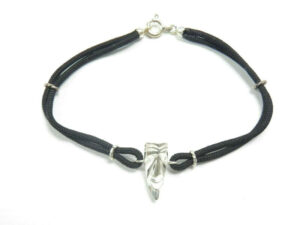 Bracciale Cordino Maschera MAMUTHONES lunga Argento