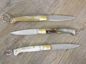 Pattada Knife Ox Horn Handle Keyring (14Cm)