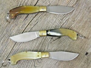 Cuchillo Arburesa Mango de cuerno de buey Llavero (11Cm)