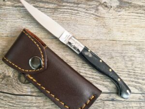 Coltello Pattada Manico in Corno Di Montone lama da 8 cm (17,5cm)