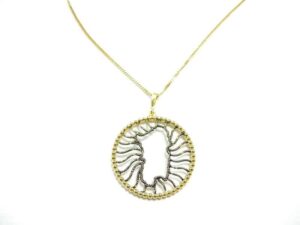 Corbula Sardinia Island Pendant Necklace Large silver in 3 colours
