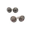set 4 bottoni Bottoni Costume Sardo camicia in Argento da 1,5 cm