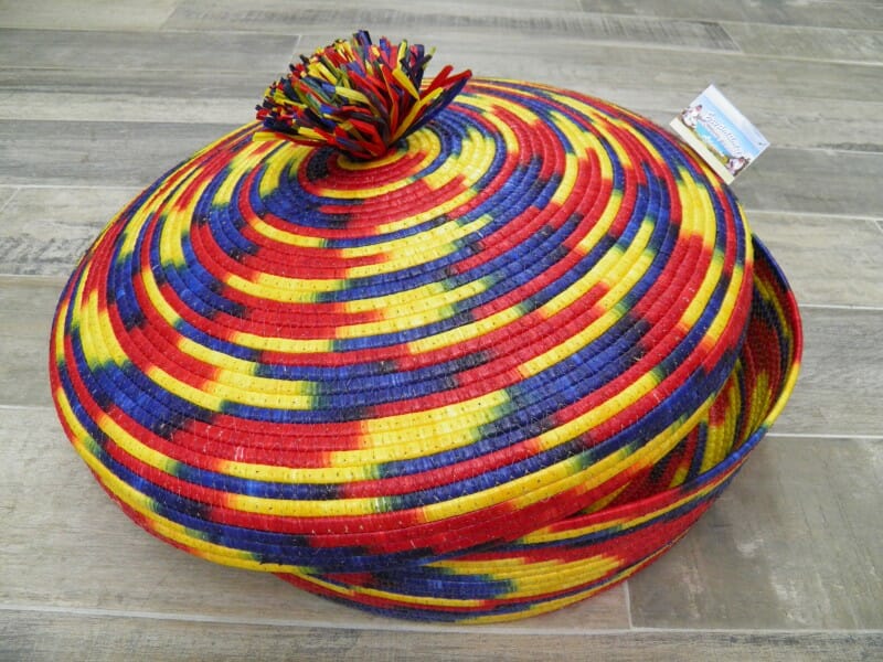 Sardinian Carasau Braided Raffia Bread Basket 44X 25 Cm - Lady M Sardinia Cesto Portapane Carasau Sardo Rafia Intrecciata 44X 25 Cm