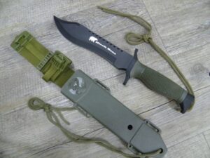 Pugnale Coltello con Fodero Da CACCIA PESCA (30,5cm) BLACK BEAR