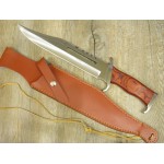 Pugnale Coltello Nepal Con Fodero Cuoio  (41,5Cm)