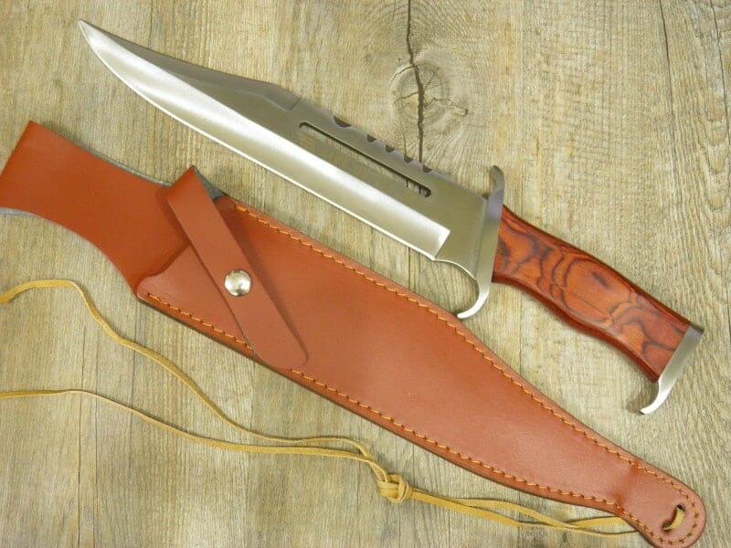 Cuchillo Daga NEPAL con funda de CUERO (41.5cm)