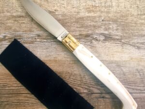 Coltello Pattada Brotzu Manico in Corno Di Bue Lucido (33cm) lama 15cm