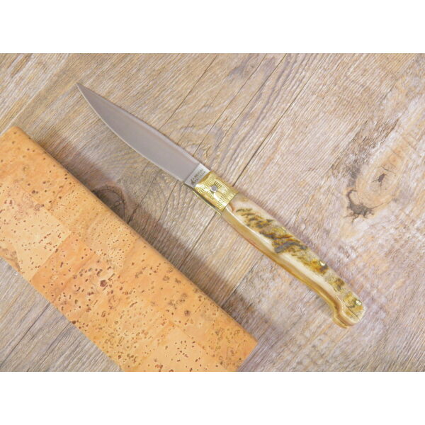Pattada Artisan Knife with Raw Mouflon Horn Handle Brotzu (20Cm) - Lady M Sardegna