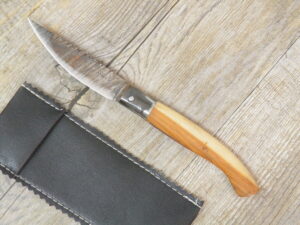 Coltello artigianale Arburesa in Ginepro lama forgiata da Scanno (20,5cm)