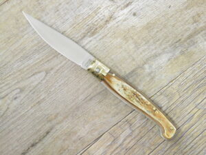 Coltello Pattada Pintus Manico in Corno Di Bue Grezzo (17cm)