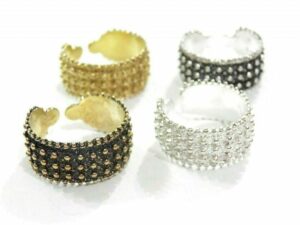 Anillo de plata de filigrana sarda de 3 vueltas