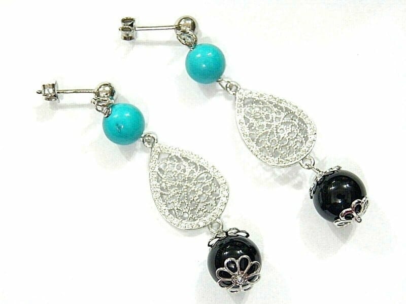 Pendientes Colgante Turquesa Su Coccu Kokos Sabegia