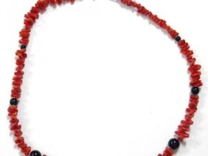Collana corallo e su coccu Argento 925%°°