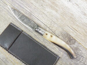 Coltello artigianale Arburesa lama forgiata da scanno corno di montone (20,5cm)