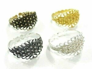 Anello Fede Sarda Filigrana argento traforata in 4 colori a scelta