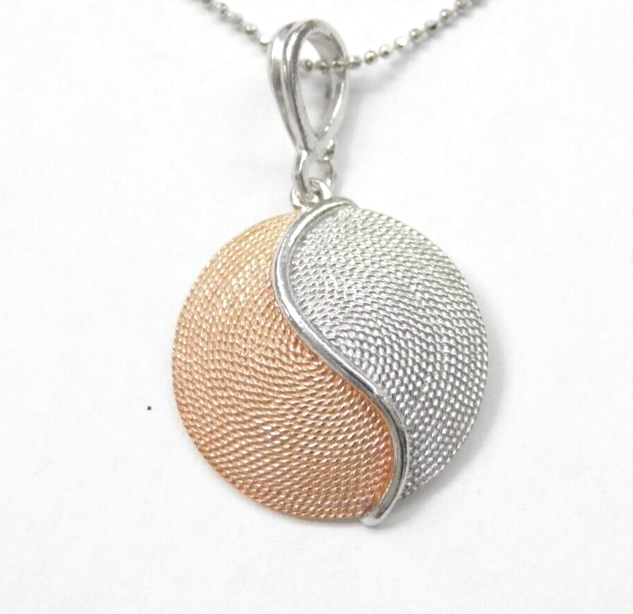 Silver Two-Tone Corbula Pendant In 4 Colour Variations Silver Two-Tone Corbula Pendant In 4 Colour Variations