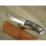 Coltello  Lama Fissa Con Fodero In Cuoio  (22,5Cm)