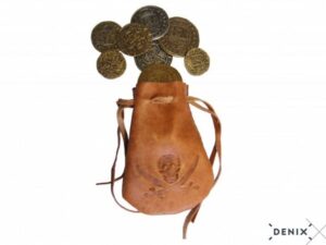 Pirate LEATHER BAG WITH COINS (12cm)