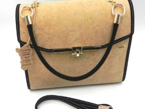 Borsa Bauletto 3 colori velluto in sughero Naturale da donna factory 100% sardegna