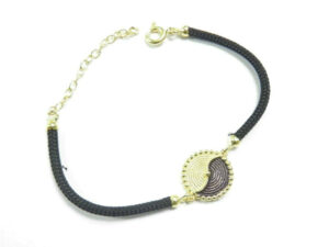 Bracciale cordino in Corbula bicolore filigrana Sarda filu&trama