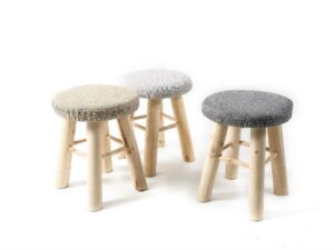 SGABELLO SADIA SEDIOLINA BIMBO BAMBINO LEGNO IMBOTITA SFODERABILE CM 28 H34