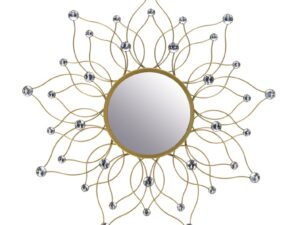 Specchio dorato con raggi decorazione dimensione 58 cm