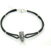 Bracciale Cordino Maschera MAMUTHONES lunga brunita Argento