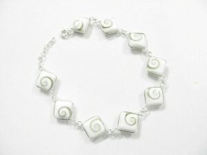 Occhio Di Santa Lucia square pendants bracelet