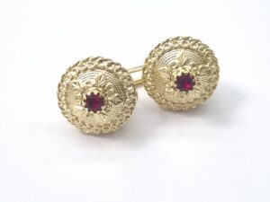 1 set di Bottoni Costume Sardo Argento in 2 colori a scelta con granato