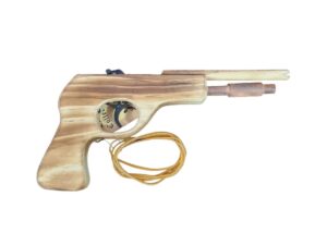 30 cm Wooden Rubber Band Gun with 6 rubber bands