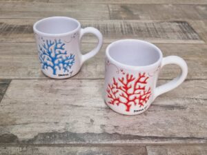 Tazza in Ceramica Sarda Corallo in 2 colorazioni mug
