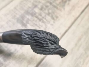 Coltello Artigianale Arburesa Manico Intagliato aquila reale (18cm)