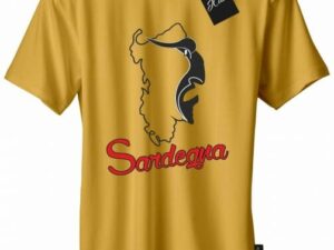 CAMISETA SARDEGNA isla MAMUTHONES mostaza UNISEX