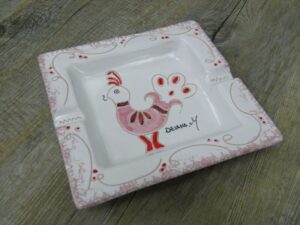 Cenicero de cerámica Pavoncella de Cerdeña (15 cm)
