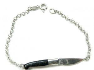 Bracciale coltello sardo pattada in Argento