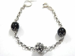 Bracciale bottone Argento Su Coccu Kokos Sabegia