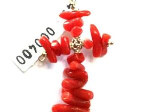 Ciondolo Croce In corallo Argento 925%°