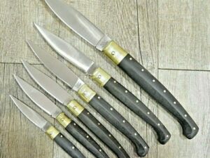 Coltello Pattada Ruju Manico in Resina Nera 6 dimensioni a scelta