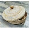 Sardinian raffia woven Carasau bread basket 44 X 25 CM