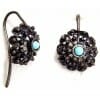 Turquoise Stone Button Earrings
