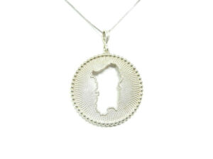 Corbula Sardinia Island Pendant Necklace Large silver in 3 colours