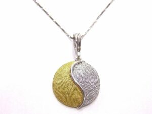 Fili&Trama two-tone Corbula pendant necklace