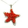 Collana Ciondolo Stella Marina In Corallo e argento 925%°°