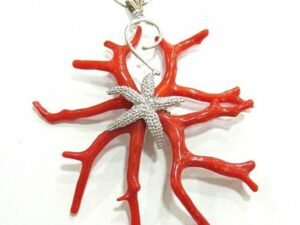 Collana Ciondolo Stella Marina Rametti In Corallo e argento 925%°°