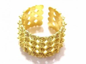 Anillo de plata con filigrana sarda en 3 colores a elegir
