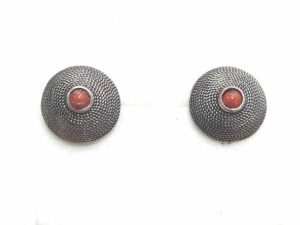 Orecchini Bottone  Con Corallo